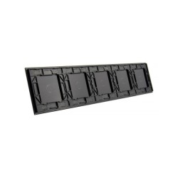 Penkių vietų LIVOLO stiklo panelė 7011111-62 (1+1+1+1+1) Juoda