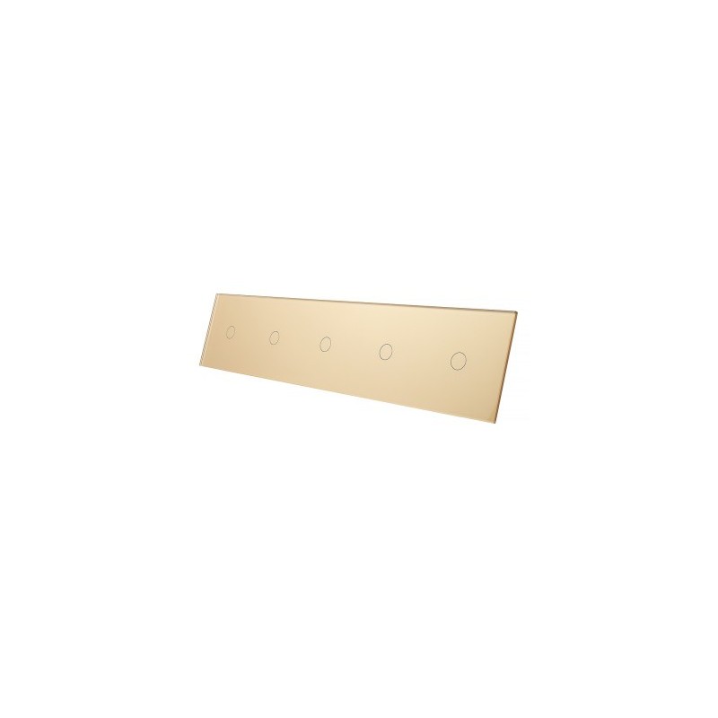 Penkių vietų LIVOLO stiklo panelė 7011111-63 (1+1+1+1+1) Aukso
