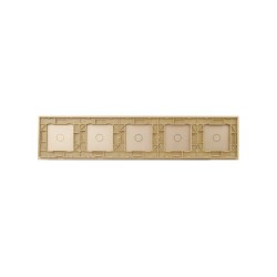 Penkių vietų LIVOLO stiklo panelė 7011111-63 (1+1+1+1+1) Aukso