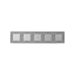 Penkių vietų LIVOLO stiklo panelė 7011111-64 (1+1+1+1+1) Pilka