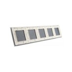 Penkių vietų LIVOLO stiklo panelė 7011112-61 (1+1+1+1+2) Balta