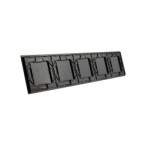Penkių vietų LIVOLO stiklo panelė 7011112-62 (1+1+1+1+2) Juoda