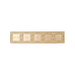 Penkių vietų LIVOLO stiklo panelė 7011112-63 (1+1+1+1+2) Aukso