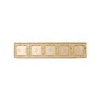 Penkių vietų LIVOLO stiklo panelė 7011112-63 (1+1+1+1+2) Aukso
