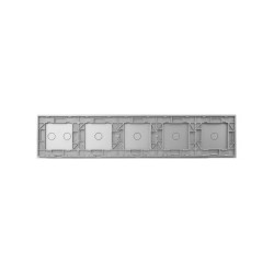 Penkių vietų LIVOLO stiklo panelė 7011112-64 (1+1+1+1+2) Pilka