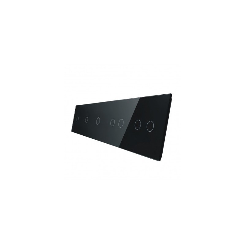 Penkių vietų LIVOLO stiklo panelė 7011122-62 (1+1+1+2+2) Juoda