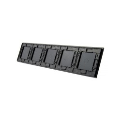 Penkių vietų LIVOLO stiklo panelė 7011122-62 (1+1+1+2+2) Juoda