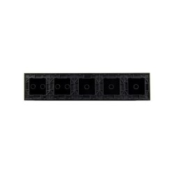 Penkių vietų LIVOLO stiklo panelė 7011122-62 (1+1+1+2+2) Juoda