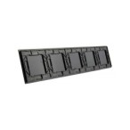 Penkių vietų LIVOLO stiklo panelė 7011122-62 (1+1+1+2+2) Juoda