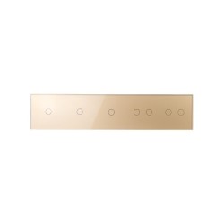 Penkių vietų LIVOLO stiklo panelė 7011122-63 (1+1+1+2+2) Aukso