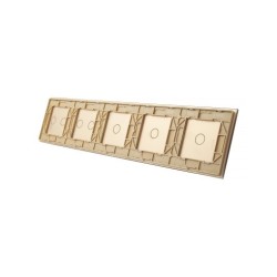 Penkių vietų LIVOLO stiklo panelė 7011122-63 (1+1+1+2+2) Aukso