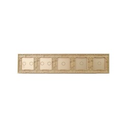 Penkių vietų LIVOLO stiklo panelė 7011122-63 (1+1+1+2+2) Aukso