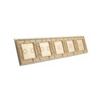 Penkių vietų LIVOLO stiklo panelė 7011122-63 (1+1+1+2+2) Aukso