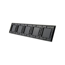Penkių vietų LIVOLO stiklo panelė 7011222-62 (1+1+2+2+2) Juoda