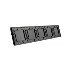 Penkių vietų LIVOLO stiklo panelė 7011222-62 (1+1+2+2+2) Juoda