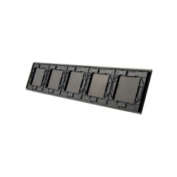 Penkių vietų LIVOLO stiklo panelė 7022222-62 (2+2+2+2+2) Juoda