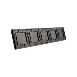 Penkių vietų LIVOLO stiklo panelė 7022222-62 (2+2+2+2+2) Juoda