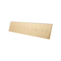 Penkių vietų LIVOLO stiklo panelė 7022222-63 (2+2+2+2+2) Aukso