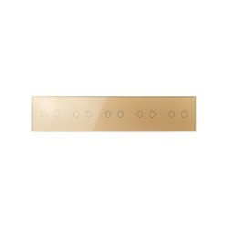 Penkių vietų LIVOLO stiklo panelė 7022222-63 (2+2+2+2+2) Aukso