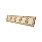 Penkių vietų LIVOLO stiklo panelė 7022222-63 (2+2+2+2+2) Aukso
