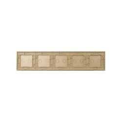 Penkių vietų LIVOLO stiklo panelė 7022222-63 (2+2+2+2+2) Aukso