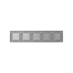 Penkių vietų LIVOLO stiklo panelė 7022222-63 (2+2+2+2+2) Pilka