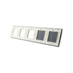 Penkių vietų LIVOLO stiklo panelė 7011GGG-61 (1+1+3xRėmelis) Balta