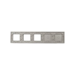 Penkių vietų LIVOLO stiklo panelė 7011GGG-63 (1+1+3xRėmelis) Pilka