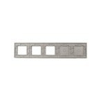 Penkių vietų LIVOLO stiklo panelė 7011GGG-63 (1+1+3xRėmelis) Pilka