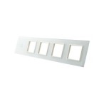 Penkių vietų LIVOLO stiklo panelė 701GGGG-61 (1+4xRėmelis) Balta
