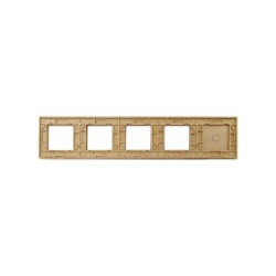 Penkių vietų LIVOLO stiklo panelė 701GGGG-63 (1+4xRėmelis) Aukso
