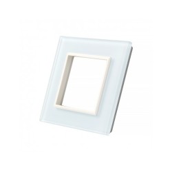 Vienos vietos LIVOLO stiklo panelė GPF-1-61 (1xRėmelis) Balta