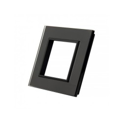 Vienos vietos LIVOLO stiklo panelė GPF-1-62 (1xRėmelis) Juoda