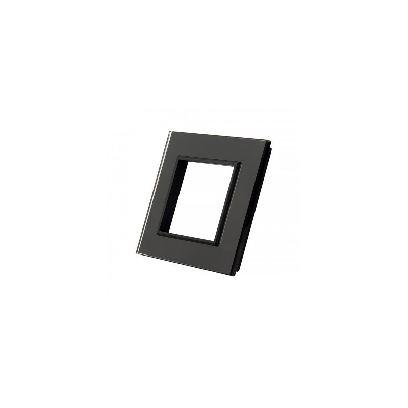 Vienos vietos LIVOLO stiklo panelė GPF-1-62 (1xRėmelis) Juoda