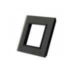 Vienos vietos LIVOLO stiklo panelė GPF-1-62 (1xRėmelis) Juoda