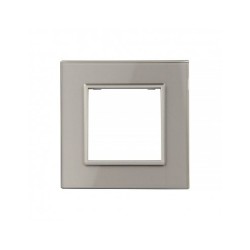 Vienos vietos LIVOLO stiklo panelė GPF-1-64 (1xRėmelis) Pilka