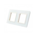 Dviejų vietų LIVOLO stiklo panelė GPF-2-61 (2xRėmelis) Balta