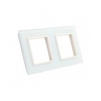 Dviejų vietų LIVOLO stiklo panelė GPF-2-61 (2xRėmelis) Balta