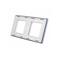 Dviejų vietų LIVOLO stiklo panelė GPF-2-61 (2xRėmelis) Balta