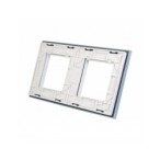 Dviejų vietų LIVOLO stiklo panelė GPF-2-61 (2xRėmelis) Balta