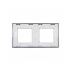 Dviejų vietų LIVOLO stiklo panelė GPF-2-61 (2xRėmelis) Balta