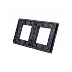 Dviejų vietų LIVOLO stiklo panelė GPF-2-62 (2xRėmelis) Juoda