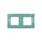 Dviejų vietų LIVOLO stiklo panelė GPF-2-68 (2xRėmelis) Žalia