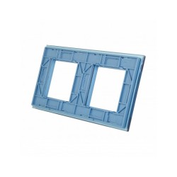 Dviejų vietų LIVOLO stiklo panelė GPF-2-69 (2xRėmelis) Mėlyna
