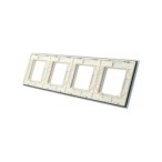 Keturių vietų LIVOLO stiklo panelė GPF-4-61 (4xRėmelis) Balta