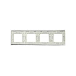 Keturių vietų LIVOLO stiklo panelė GPF-4-61 (4xRėmelis) Balta