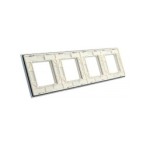 Keturių vietų LIVOLO stiklo panelė GPF-4-61 (4xRėmelis) Balta