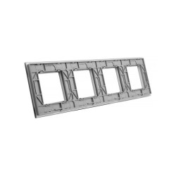 Keturių vietų LIVOLO stiklo panelė GPF-4-64 (4xRėmelis) Pilka