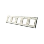 Penkių vietų LIVOLO stiklo panelė GPF-5-61 (5xRėmelis) Balta