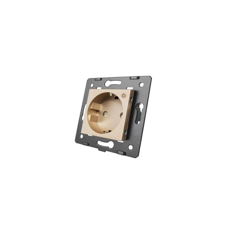 WiFI SMART EC kištukinis lizdas LIVOLO Schuko 16A - Aukso